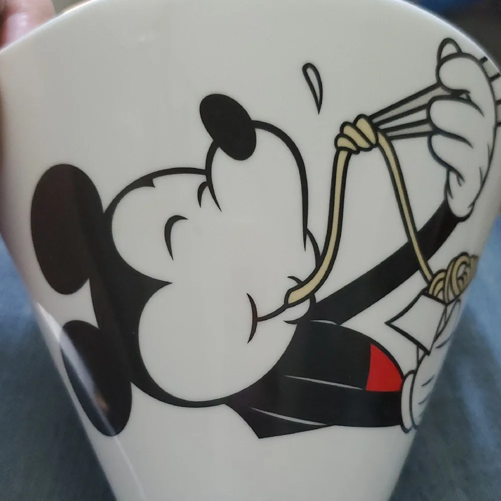 Disney Mickey Mouse White Ramen Rice Bowl‎ No Chopsticks